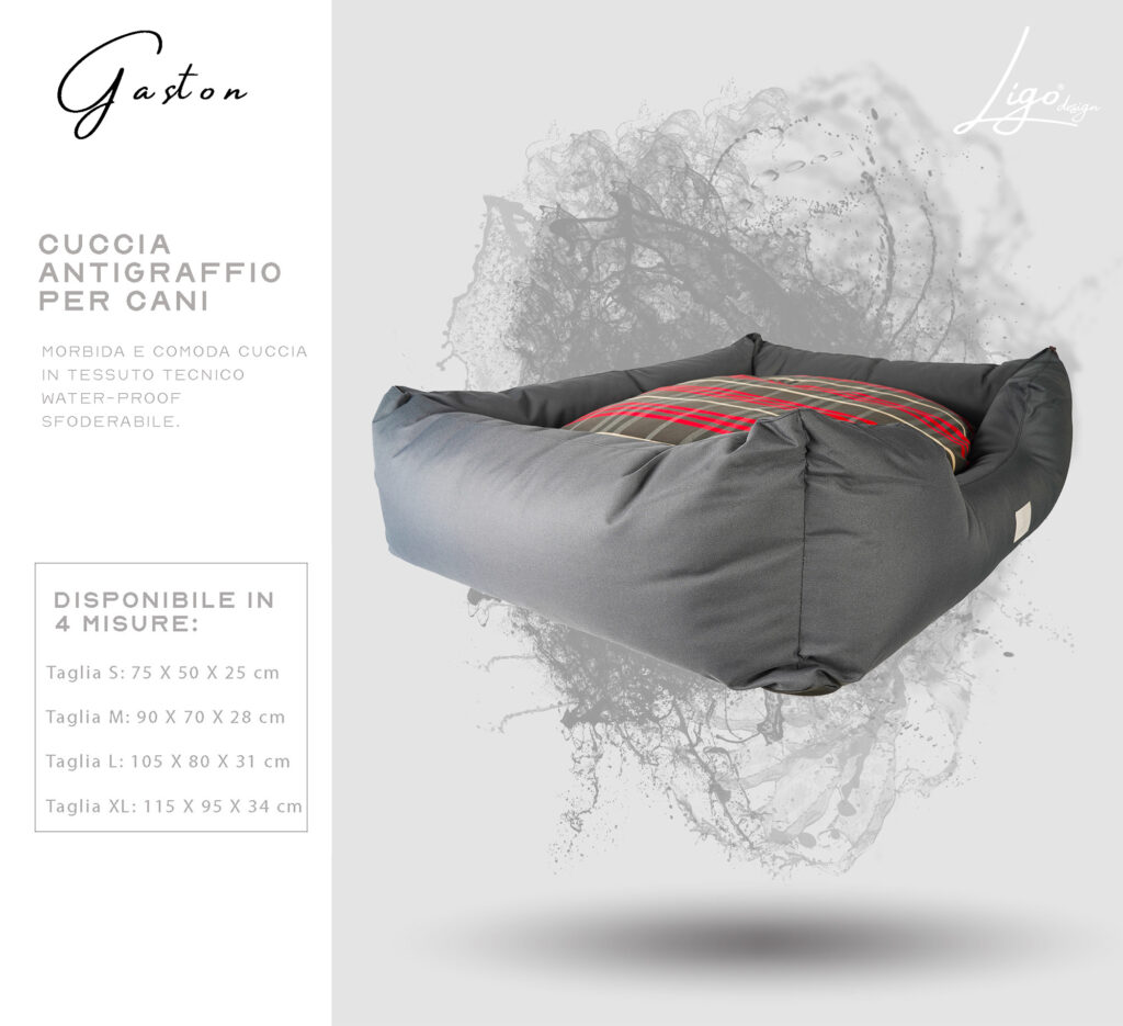 Gaston Antracite Scozzese - Ligo - Cucce Per Cani Artigianali